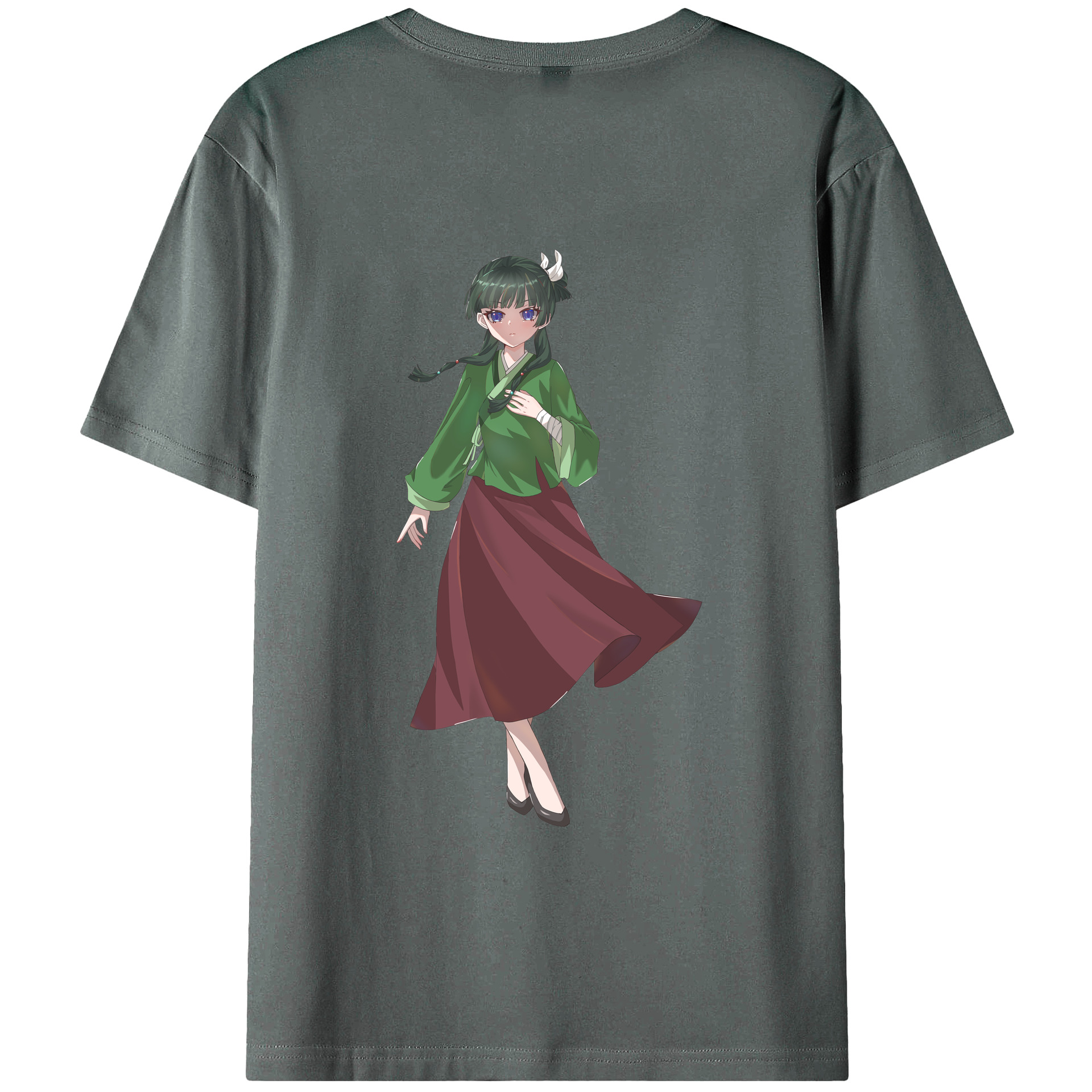 （画像用） 薬屋のひとりごと The Apothecary Diaries 綿100％ メンズ半袖Tシャツ（バックプリント） 通気性